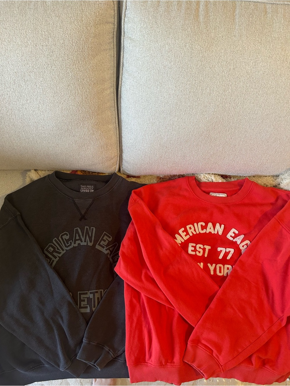 American Eagle Outfitters  WOMEN’S Crewneck Sweatshirts set - Red/Gray